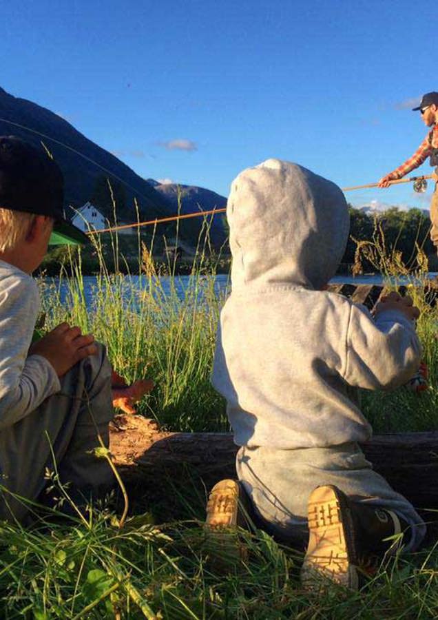 Children Salmon Fishing