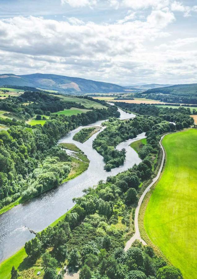 Drone Shot Above River
